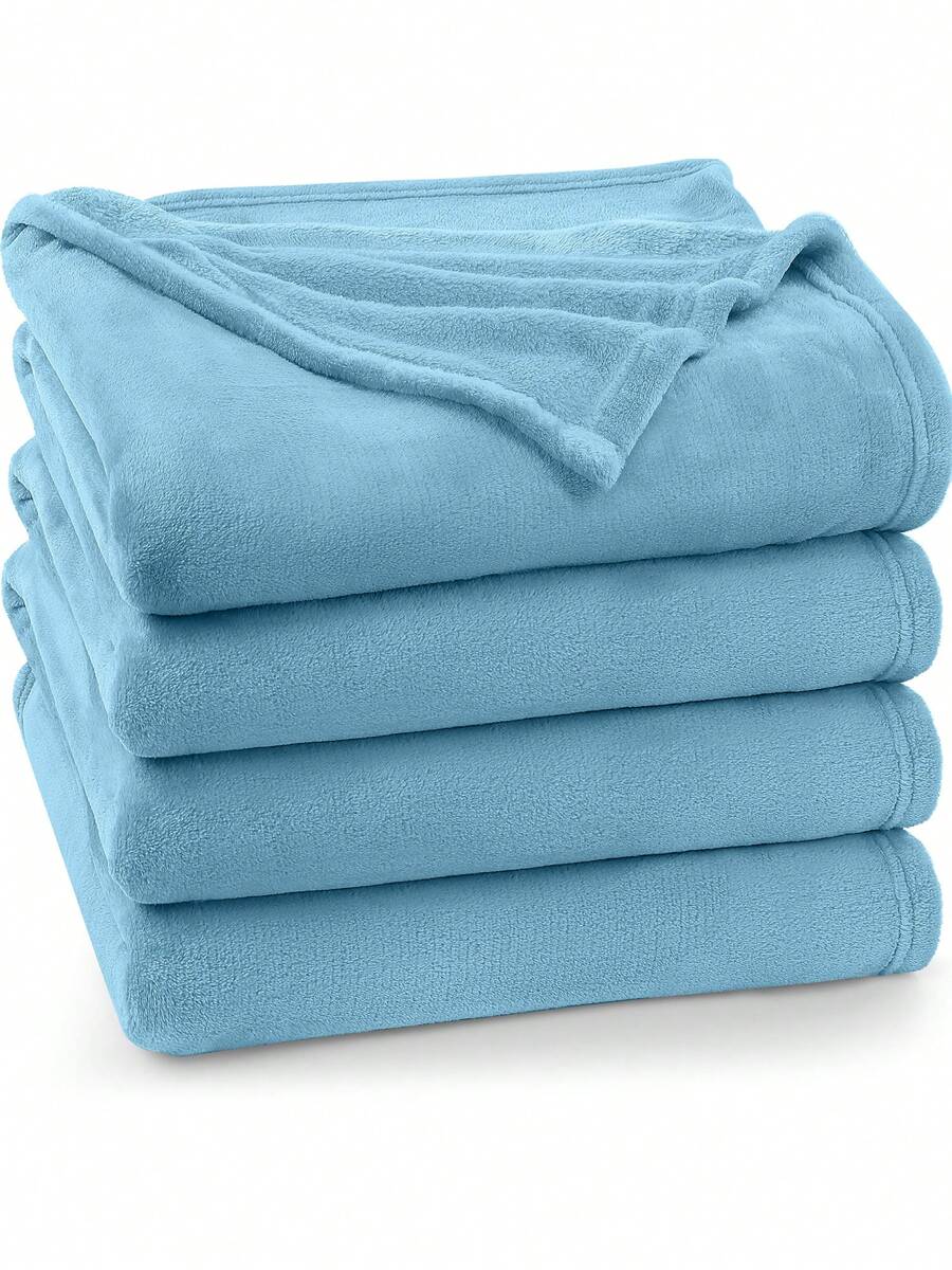 Utopia Bedding Fleece Blanket – 250 GSM Luxury Bed Blanket – Ultra-Soft, Anti-Static Microfiber Cover – Cozy And Warm Fuzzy Throw - Washed Blue Room Stuff - 洗藍 - 查看 1