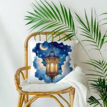 1 Stück Kissen-Überzug mit Aquarellillustration zum Eid Al-Fitr Fest Muster