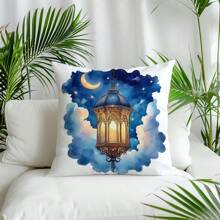1 Stück Kissen-Überzug mit Aquarellillustration zum Eid Al-Fitr Fest Muster