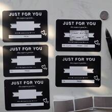 10pcs Scratch-Off Cards Birthday Gift Love Coupons Anniversary Gift For Her Date Night Cards Valentine's Day Tickets Love Note