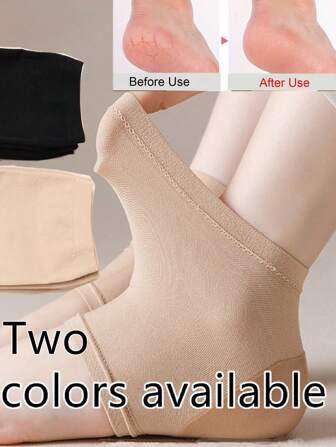 1 Pair,3 Pairs,10 Pairs Of Crack Socks Men's And Women's Elbow Protector Socks Non-Slip Half Socks Heel Protective Sleeve Silicone Protective Heel Socks