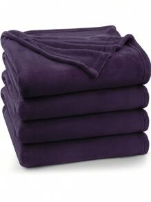 Utopia Bedding Manta de Felpa - Manta de cama de lujo de 250 g/m² - Cubierta de microfibra ultra suave y antiestática - Cálida y acogedora manta de pelusa - Morado - Morado - Ver 1