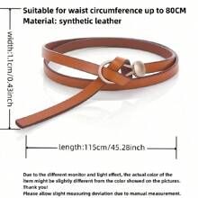 1pc Black Simplicity Style Decorative Belt For Women's Dresses, Shirts, Sweaters, Coats With A Knotted Design As An Ins Style Waist Accessory Halloween