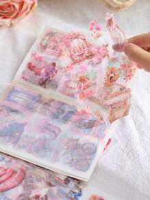 1pc Girl Series PET Scrapbooking Sticker Set Back To School - one-size - View 2