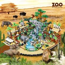 Zoo - Comprehensive Park Block Toy Kit Large Zoo, Ornamental Micro Building Mini Blocks, Home Decoration Happy Birthday Gifts(4800pcs) - 彩色 - 查看 5