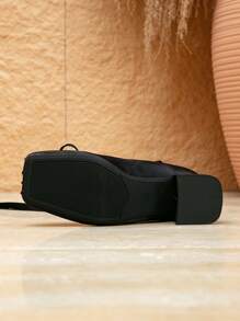 Minuet Mid Heel Satin Bowknot Ballet French Style Square Toe - Black - View 6