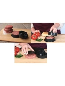 Prensa Antiadherente Ajustable Para Carne De Hamburguesa Color Negro - Negro - Ver 3