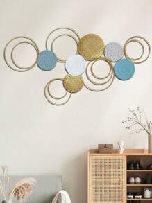 1件现代简约铁艺壁挂，客厅装饰，适用于客厅、卧室、书房、走廊、家居装饰、节日派对装饰、婚礼装饰、返校季、圣诞节、感恩节、礼物、房间墙面装饰 - 彩色 - 查看 5