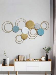 1件现代简约铁艺壁挂，客厅装饰，适用于客厅、卧室、书房、走廊、家居装饰、节日派对装饰、婚礼装饰、返校季、圣诞节、感恩节、礼物、房间墙面装饰 - 彩色 - 查看 3