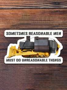 Killdozer Sticker Tread On Them Those Bulldozer Tractor Excavator Digger Killdozer Sticker Vinyl Decal Machine Destroy Industry Equipmen - Multicolor - View 2