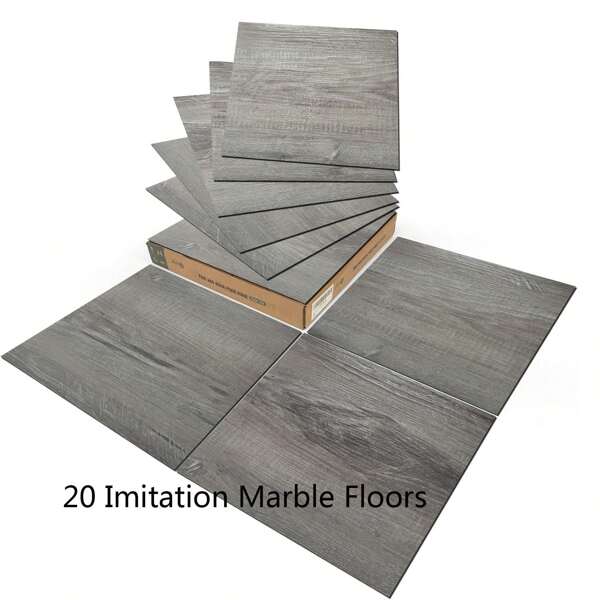 20 Pieces Of Vinyl Floor Tiles, Peel And Stick, Imitation Marble Wall Tiles, PVC Foam Wall Panels, Easy To Clean, DIYable, Waterproof And Fireproof, Wear-Resistant, Scratch-Resistant, Suitable For Kitchens, Bedrooms, Restaurants, Home Decoration
