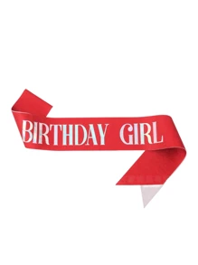 1pc Birthday Sash Ribbon Birthday Queen Double Cloth Material Shining Birthday Headbands Birthday Sash With Pin Happy Birthday Sash Ribbon For Birthday Party Hot Print Magic Font - Multicolor - View 3