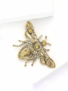 Crystal Bee Brooch For Women Men Insect Pin Suit Dress Pin Accessories Party Banquet Jewelry Gift
