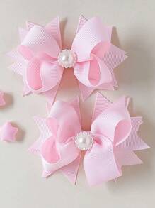 2 Stücke 3 Zoll Haarschleifen für Mädchen, Kinder Mädchen Haarbögen mit Clips für Feste, Partys, Schule