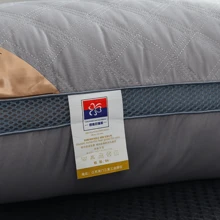 1 件灰色条纹图案枕头，符合人体工程学的设计，用于颈部支撑和睡眠辅助，适用于家庭、客房、卧室 - 三線格立體灰 - 查看 8