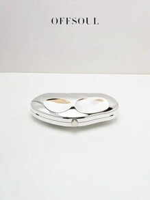 新款时尚雕塑金属手拿包，欧美风格手提包，精致金属晚宴包，个性名人派对单肩包/斜挎包，优雅女士手拿包 - 亮銀色 - 查看 4