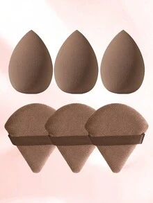 6/18/25/43件套化妆工具套装，包含：18支化妆刷套装+6个化妆海绵+3个迷你化妆海绵+6个三角粉扑+3个迷你气垫粉扑+1个发圈+2个手碗挂绳+3个洁面海绵+1个化妆刷清洁工具 - 彩色 - 查看 13