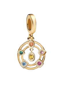 1 pièce à la mode Charm en pierre d'énergie magique scintillante en forme d'horloge, de ballon, de chat, de chien, d'étoile, de famille, d'amour, convient pour la fabrication de bracelets, de bracelets, de bijoux et pour assortir les tenues quotidiennes des femmes et des filles
