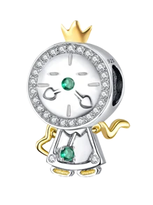 1 pièce à la mode Charm en pierre d'énergie magique scintillante en forme d'horloge, de ballon, de chat, de chien, d'étoile, de famille, d'amour, convient pour la fabrication de bracelets, de bracelets, de bijoux et pour assortir les tenues quotidiennes des femmes et des filles