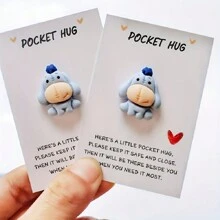 10 件装励志口袋拥抱付款方式，配有可爱的树脂驴 - 非常适合生日、婚礼和节日礼物 | 适合最好的朋友和小型企业的独特迷你纪念品