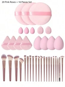 44件套化妆刷套装，包含眼影刷、眉刷、粉底刷、散粉刷、腮红刷、遮瑕刷和高光刷，采用柔软的合成毛制成，适合日常化妆、作为赠品、专业化妆刷套装使用。 - 彩色 - 查看 12