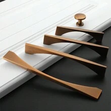 1 件咖啡色拉手，斯堪的纳维亚现代简约拉手，欧洲复古家具橱柜门五金 - 咖啡色 - 查看 6