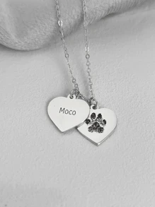 宠物爪印名字雕刻项链、个性化纪念狗友谊项链、猫爪雕刻、给她的礼物、定制宠物珠宝、女朋友礼物、适合女性、给朋友、情侣和家人的个性化礼物、特殊设计生日礼物珠宝、送给女朋友、妈妈、家人、朋友的礼物，用于周年纪念、生日、日常佩戴、舞会、母亲节、情人节、毕业典礼、婚礼、金色、时尚、多彩、复古、时髦、简约、Y2k、2000 年代时尚、定制、个性化、独特、送给他的理想礼物、送给她、她、男朋友、女朋友、爸爸、妈妈、家人、朋友的理想礼物、周年纪念、生日、毕业典礼、舞会、派对、女士珠宝 - 彩色 - 查看 7