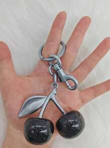 1pc Cherry Charm Accessory Women's Bag Or Keychain Pendant Cherry Adornment Individualized Bag Decoration For Women Valentine's Day Key Chains For Women Valentines - Multicolor - View 7