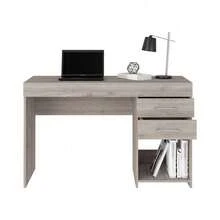 Ibare Two Drawer Computer Desk, One Lower Shelf -Light Gray,Klgeivb,Christmas