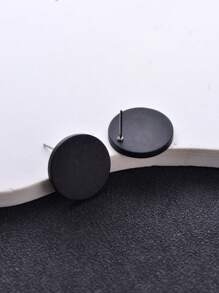 1 Pair Acrylic Frosted Geometric Earrings For Women, High-End Party/Festival Stud Earrings - Round - View 18