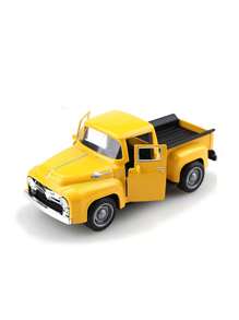 Decoraciones de camión en rojo y negro, decoraciones navideñas de camión negro vintage, decoraciones de granja de metal, decoraciones de mini coche de fundición a presión para mesa, camiones, hogar, cocina, granja, regalos de Navidad, regalos de cumpleaños, decoraciones para hornear pasteles, decoraciones de Pascua, decoraciones de Halloween