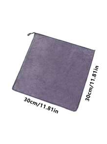 1pc 30*30cm Square Multicolor Solid Small Handkerchief, Polyester Fiber, Simple Design, Soft & Absorbent, Suitable For Kitchen, Cleaning, Face Towel, Bathroom, Hotel, Gym, Travel, Salon, Unisex Adult, All Seasons