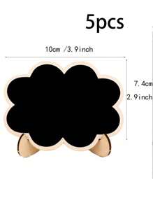 5/10pcs Rustic Mini Chalkboard Signs With Easel, Wooden Tabletop Blackboard, Suitable For Weddings, Parties, Birthdays, Events, Modern Farmhouse Decor, Mini Matte Black Board Signs With Stand, Event Display Message Board - Multicolor - View 9