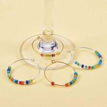 20pcs Classic Gold And Silver Wine Glass Charm Rings, 25mm/0.98inch Open Circle Rings For Earrings Beading, DIY Jewelry Making, Wedding Birthday Party Holiday Gifts - 20pcs Wine Glass Rings - View 5