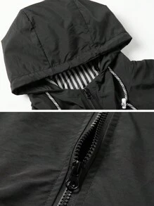 Spring/Autumn Long Sleeve Hooded Waterproof Mid-Long Windbreaker Jacket For Women Outdoor Activities