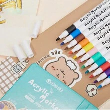 80/60/48/36/24/12 Acrylic Colorful Marking Pen, Art DIY Graffiti Pen, Colored Watercolor Art Marking Pen Set, Opaque Waterproof Large Capacity Color Pencil, Perfect Gift, Halloween Gift, Christmas Gift,Back To School