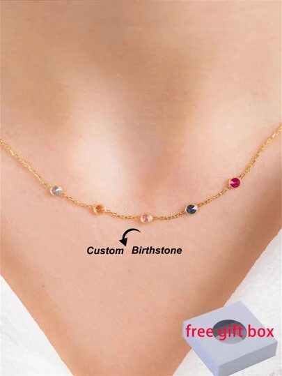 Family Birthstone Necklace Personalized Gifts For Mom Mothers Necklace Birthstone Gifts Family Necklace Gifts For Mothers Jewelry