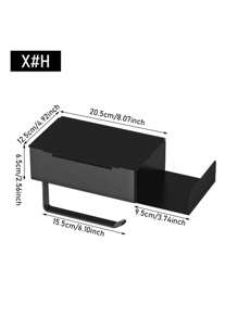 1 pieza Portarrollos de papel higiénico con estante, estantería para almacenamiento de toallitas húmedas de baño, estantería montada en la pared para almacenamiento de rollos de papel, portarrollos de baño, accesorios de baño