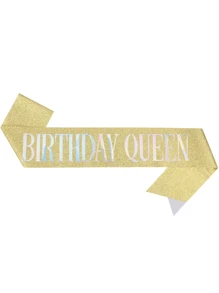 1pc Birthday Sash Ribbon Birthday Queen Double Cloth Material Shining Birthday Headbands Birthday Sash With Pin Happy Birthday Sash Ribbon For Birthday Party Hot Print Magic Font - Multicolor - View 23