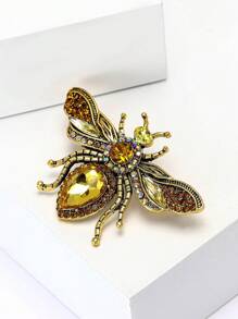 Crystal Bee Brooch For Women Men Insect Pin Suit Dress Pin Accessories Party Banquet Jewelry Gift