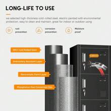 INTERGREAT Metal Locker For Office Storage Locker Employees Locker For School Gym Lockers Corridor Locker 6 Tier 6 Door - Black Gray - View 11