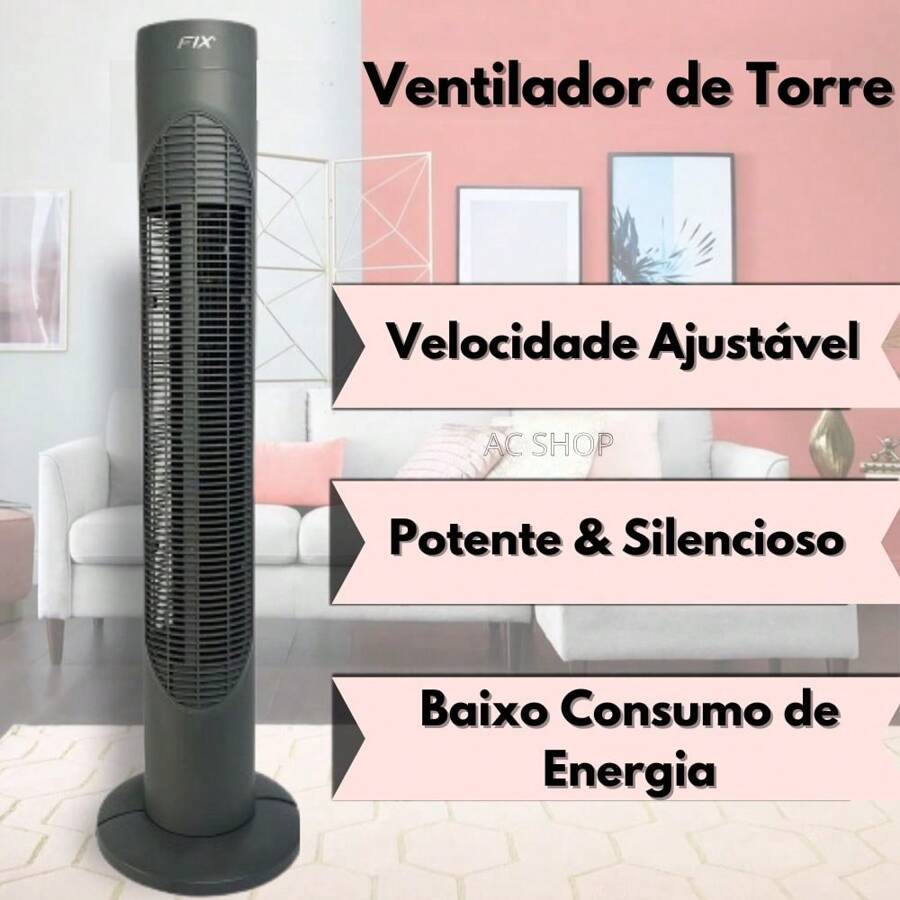 Tower Air Circulator Fan Vertical Column 3 Temperature Levels Silent Economical Summer 127v 220v - Xem 1