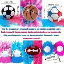 2/3pcs Gender Reveal Powder In Soccer, Basketball, Football, Baseball, Golf Ball Shapes, Unveiling Supplies For Birthday Party Atmosphere Creation,Only Applicable To Teenagers Aged 14 And Above