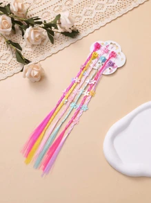 6pcs/Set Kids Colorful Braids Hair Clips, Hair Accessories For Stage Performance