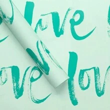 10pcs Valentine's Day "Love" Letter Waterproof Flower Wrapping Paper, Gift Packaging Material - Multicolor - View 12