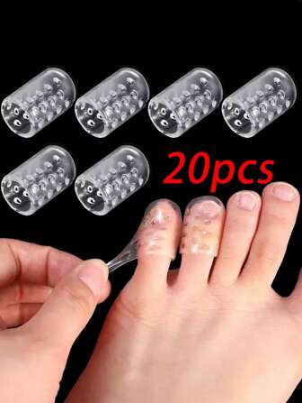 20pcs Toe Anti Abrasion And Pain Protection Silicone Toe Sports Toe Sleeve For Women High Heels Women Pumps And Men Sneakers Shoes Summer Daily Wear