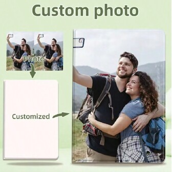 Custom IPad Case And Personalized Tablet Case With Wake Up Sleep Function, Unique IPad 10 Generation, 10.2-Inch Case, DIY Family, Couple, Pet Custom Gift, Photo Custom, Tablet Case