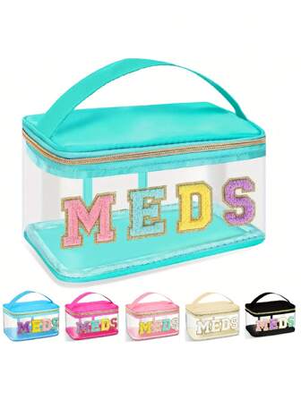 1pc Makeup Tool Storage Solid Color Simple Style Chenille Letters Women Travel, College Dormitory, Portable Bathroom Toiletries Bag Large Capacity Waterproof Portable Gift For Mom Travel Essentials Large Travel Toiletries Bag Multifunctional Holiday Essentials Makeup Bag School Supplies Make Up Bag Cosmetic Bag Makeup Bags Makeup Pouch Makeup Organizer Winter Gifts For Women Make Up Organizer Makeup Storage