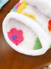 1pc Pet Vest, Cat Dog Clothes, Plush Autumn/Winter Outfits, Floral Pattern Fleece Jacket, Suitable For Small/Medium/Large Dogs