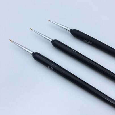 3/9/15-Piece Fine Detailing Paint Brush Set - Synthetic Bristles, Ergonomic Rattail Handle For Artists,Back To School,School Supplies